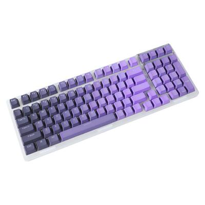 KCPMASTER原创色-紫气东来PLUS键帽透光PBT侧刻OEM简约渐变机械