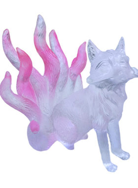 琉璃九尾狐摆件小狐狸吉祥物工艺品上古神兽高档家居客厅装饰品