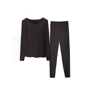 ubras倍暖保暖内衣圆领肌底衣套装秋衣秋裤女 打底发热抗静电内搭