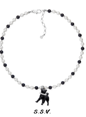 S.S.V.珍珠柴犬吊坠项链