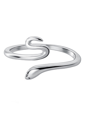 小张的故事S925纯银灵动小蛇戒指