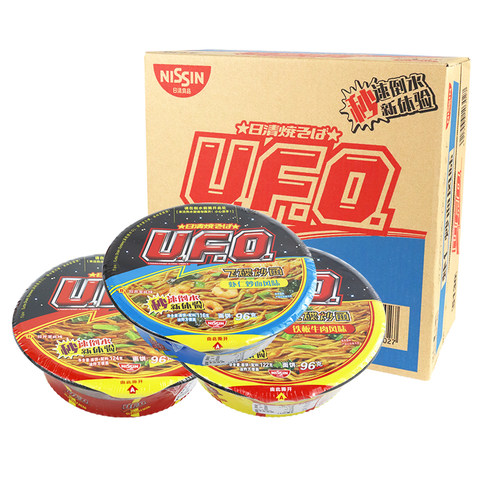日清UFO飞碟炒面12盒鱼香肉丝方便面泡面干拌面碗面囤货整箱速食