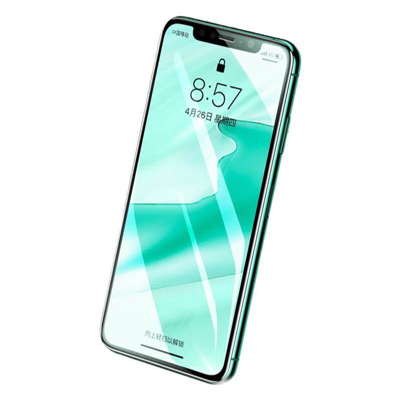 苹果iphonex钻石全包边绿光膜