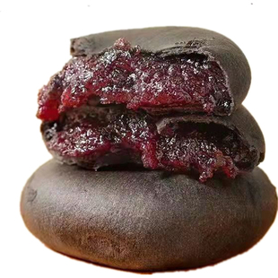 懒兮小姐五黑软心桑葚紫米饼软糯粗粮饱腹代餐传统糕点250g