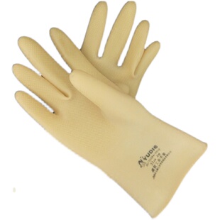 正品玉蝶防水工业加厚橡胶手套31cmA型B型防污耐酸耐碱渔业手套