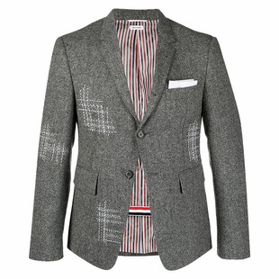 [12期免息]THOM BROWNE 女士羊毛窄肩设计西服外套