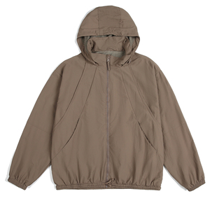 阿于呆日系复古户外山系三防连帽夹克男秋冬宽松登山工装外套女潮