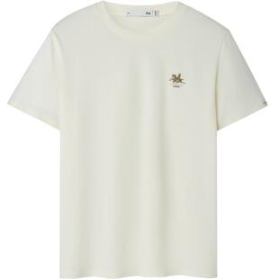 HLA/海澜之家马年贺岁短袖T恤26春夏新款凉感圆领刺绣白色短t男女