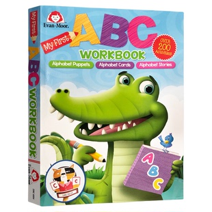 Evan-Moor My First ABC Work Book Ages 3-6 我的第一本字母手工游戏书 适用年龄3-6岁 美国加州教辅纯英文原版少儿英语学习