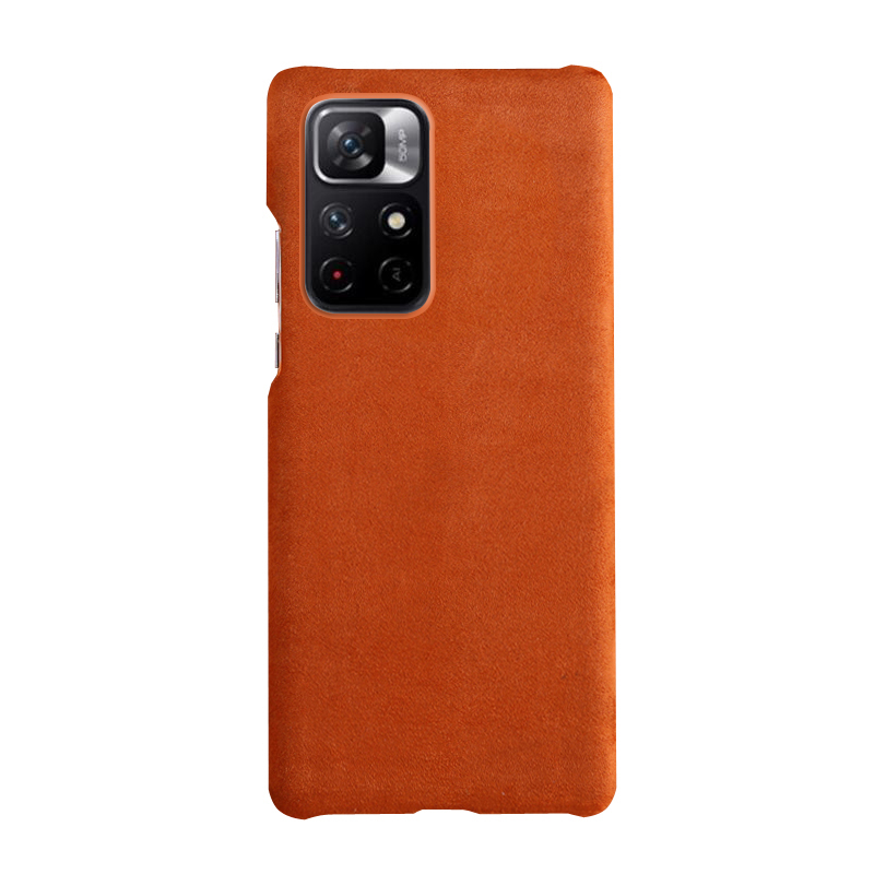适用红米RedmiNote11Pro真皮半包防摔新款Note10翻毛皮保护壳Note9高级商务定制欧缔兰男女款手机壳