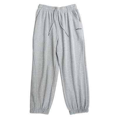 加肥加大春夏休闲运动抽绳松紧腰哈伦裤胖mm宽松束脚九分裤薄款女