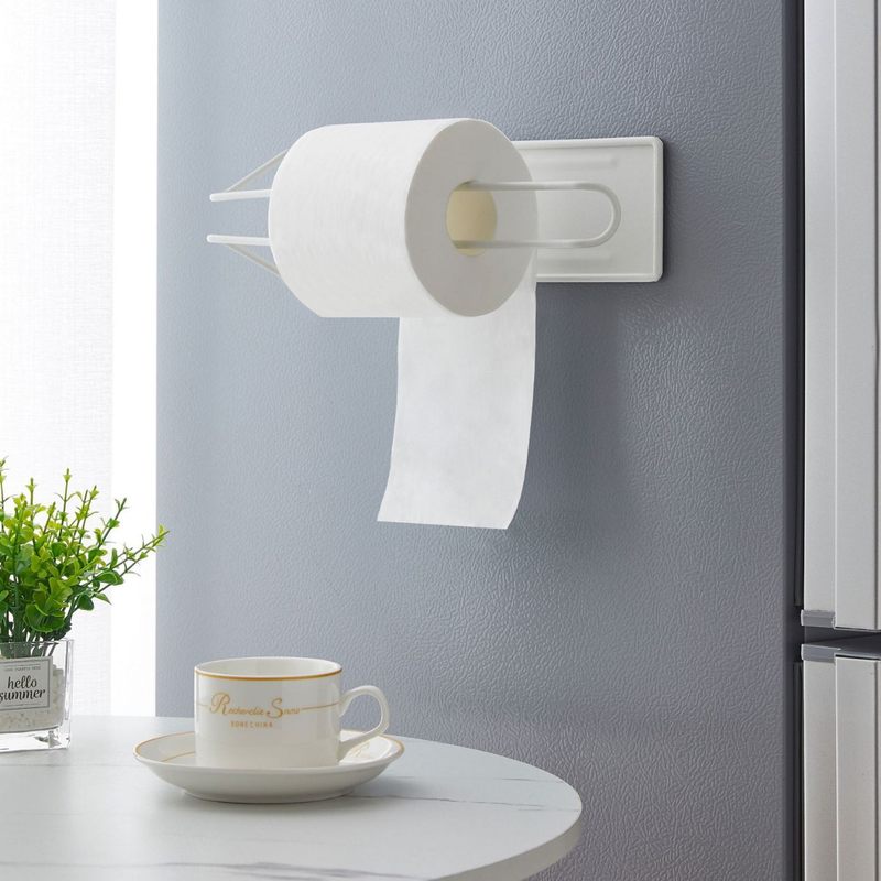 多功能厨房纸巾架免打孔架毛巾置物架收纳壁挂挂架保鲜膜抹布卷纸