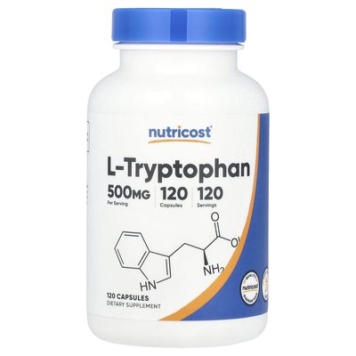 Nutricost,L-Tryptophan, 500 mg, 120 Capsules