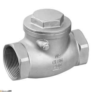 304不锈钢丝扣止回阀H14W内螺纹卧式摇摆式软密封单向阀dn15 20