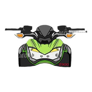 适用川崎Z900车头贴纸摩托车拉花个性创意贴花膜装饰改装配件