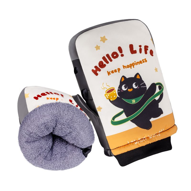 电动车手把套冬季加绒加厚保暖电瓶摩托车把套挡风防寒防水棉手套