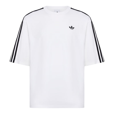 Adidas/阿迪达斯正品三叶草男士日常经典宽松条纹你针织T恤KG6332
