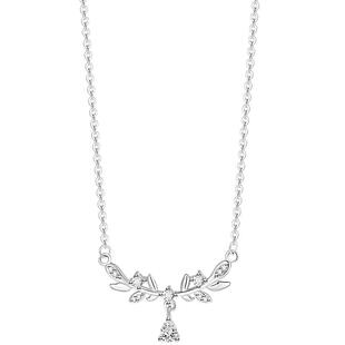 JXRXs999纯银麦穗项链女款2025新款颈链锁骨链锆石吊坠脖子配饰