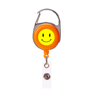 Cardstar卡仕达圆形旋转背夹易一体扣伸缩扣工牌易拉得笑脸六字形伸缩扣医护人员胸牌夹子腰卡扣可定制做LOGO