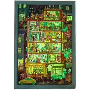 猫的天空之城推理夜光拼图公寓消失的时间1000片成人版高难度拼图