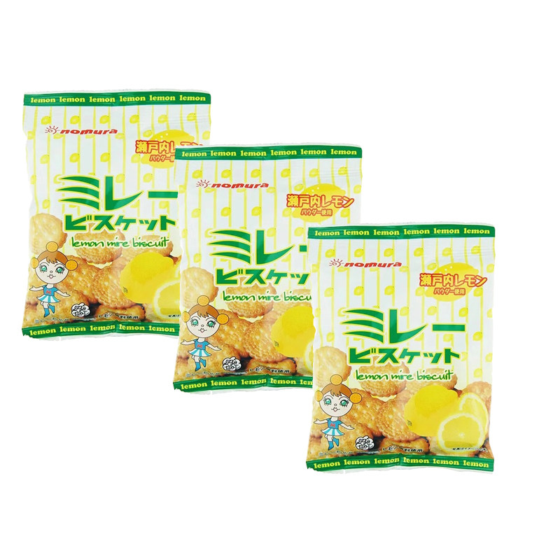 日本进口天日盐小圆饼野村天日盐饼干柠檬味焦糖小圆饼下午茶点心