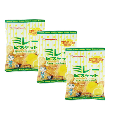 日本进口天日盐小圆饼野村天日盐饼干柠檬味焦糖小圆饼下午茶点心