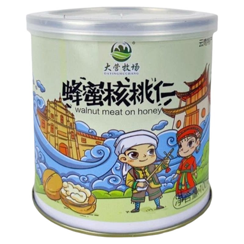 大营牧场蜂蜜核桃仁云南特产100g丽江大理餐厅火车琥珀礼盒送礼10