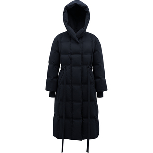 LINCCHIC金羽杰2025年冬季新款大衣感围裹式连帽长款羽绒服女8261