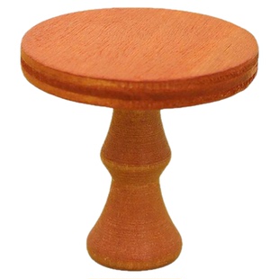 1:12微缩木质圆桌子家具迷你厨房餐桌茶几模型仿真食玩娃娃屋配件