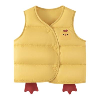 羽绒马甲婴儿宝宝背心90白鸭绒