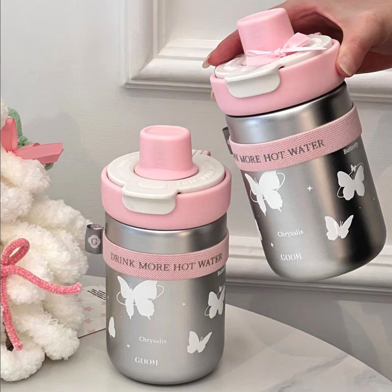 GOOM格沫咖啡保温杯女生新款学生吸管颜值杯子便携水杯高2025精致