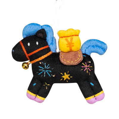 刺绣手工DIY材料包小马香包挂件