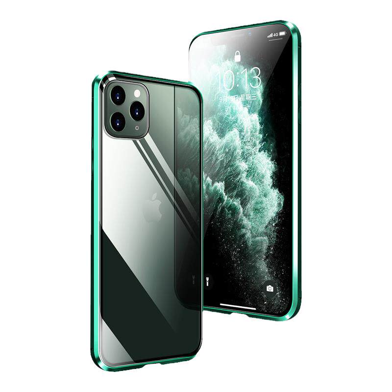 适用iPhone15ProMax手机壳苹果14/13磁吸i11双面玻璃壳12pro创意i7plus高端xr全包12min