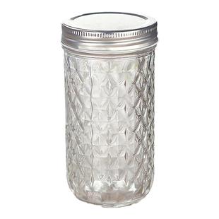 350ml菱形钻石玻璃瓶冷萃咖啡瓶创意饮料瓶冷饮杯果汁杯奶茶瓶