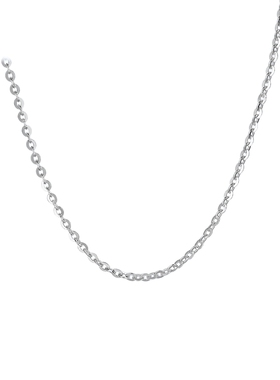 周六福S925银项链女无吊坠配饰素链O字锁骨链节日礼物