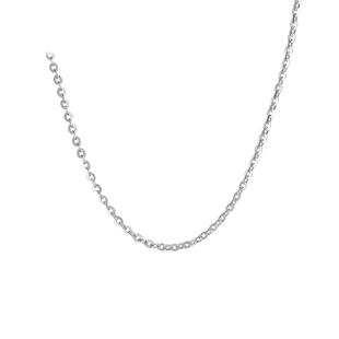 周六福S925银项链女无吊坠配饰素链O字锁骨链情人节礼物