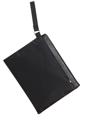 文件袋帆布防水加厚公文袋A4手提资料袋纯色 米高多层拉链袋定制