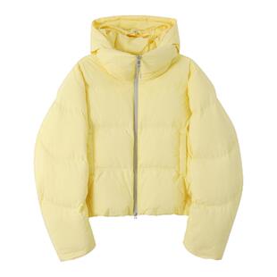 [采桑子]bbfer本依凡WSSYR0267冬短款羽绒服连帽95白鸭绒面包服女