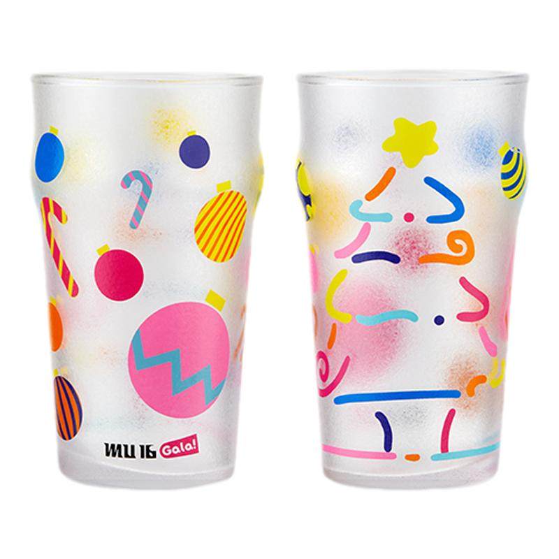 MU16圣诞限定孟菲斯系列啤酒杯冷水变色酒杯趣味创意水杯送礼佳品