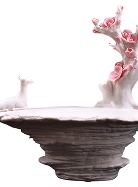 东方泥土陶瓷中式风禅意喜上摆件