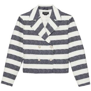【6期免息】【新年礼物】kate spade ks水手条纹机车夹克西装外套