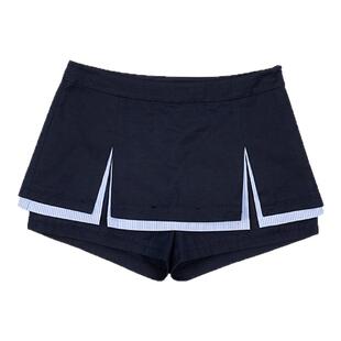 【明星同款】Effet de Soleil拼色迷你短裙裤女低腰半裙