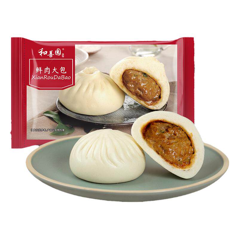 和善园招牌鲜肉大包 480g袋装早饭面食速冻半成品早点包子早餐包