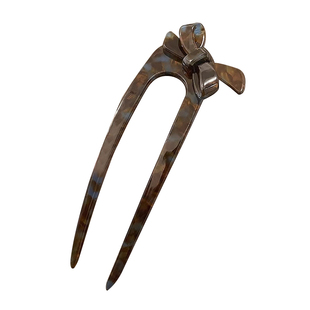 发簪u型发夹女醋酸大号蝴蝶结盘发神器固定高端日常现代头饰发钗