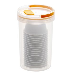 一次性杯子收纳盒防尘罩桌面纸杯放置架稻壳茶杯水杯太空杯收纳桶