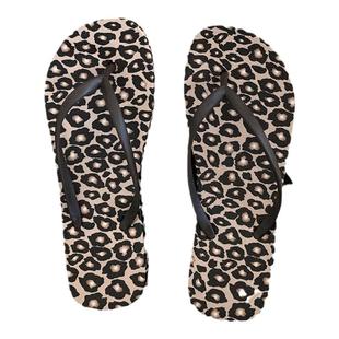 细细条 沙滩度假人字拖女ins欧美风豹纹夏网红外穿夹脚洗澡凉拖鞋