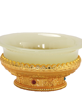 供水杯佛堂家用八供杯人工玉石