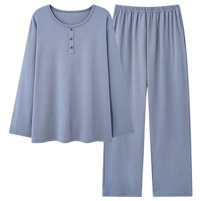 男睡衣纯棉长袖防螨防静电可外穿