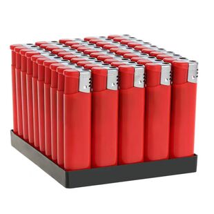 大红50支打火机一次性明火家用商超个性定制logo印字定做便宜火机