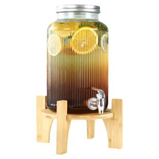 网红牛碧桶可乐桶酒吧啤酒桶玻璃冷水壶饮料桶带龙头自制水果茶桶